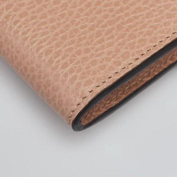 Gucci Interlocking GG Camelia Soft Leather Wallet Marmont Light Beige Italy NEW - Picture 7 of 13